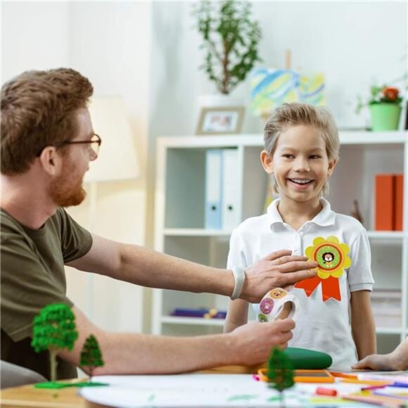 Kids 3 Rolls Motivational Stickers Assorted 1500 Pieces Teacher Reward‎ Stickers - Picture 4 of 6